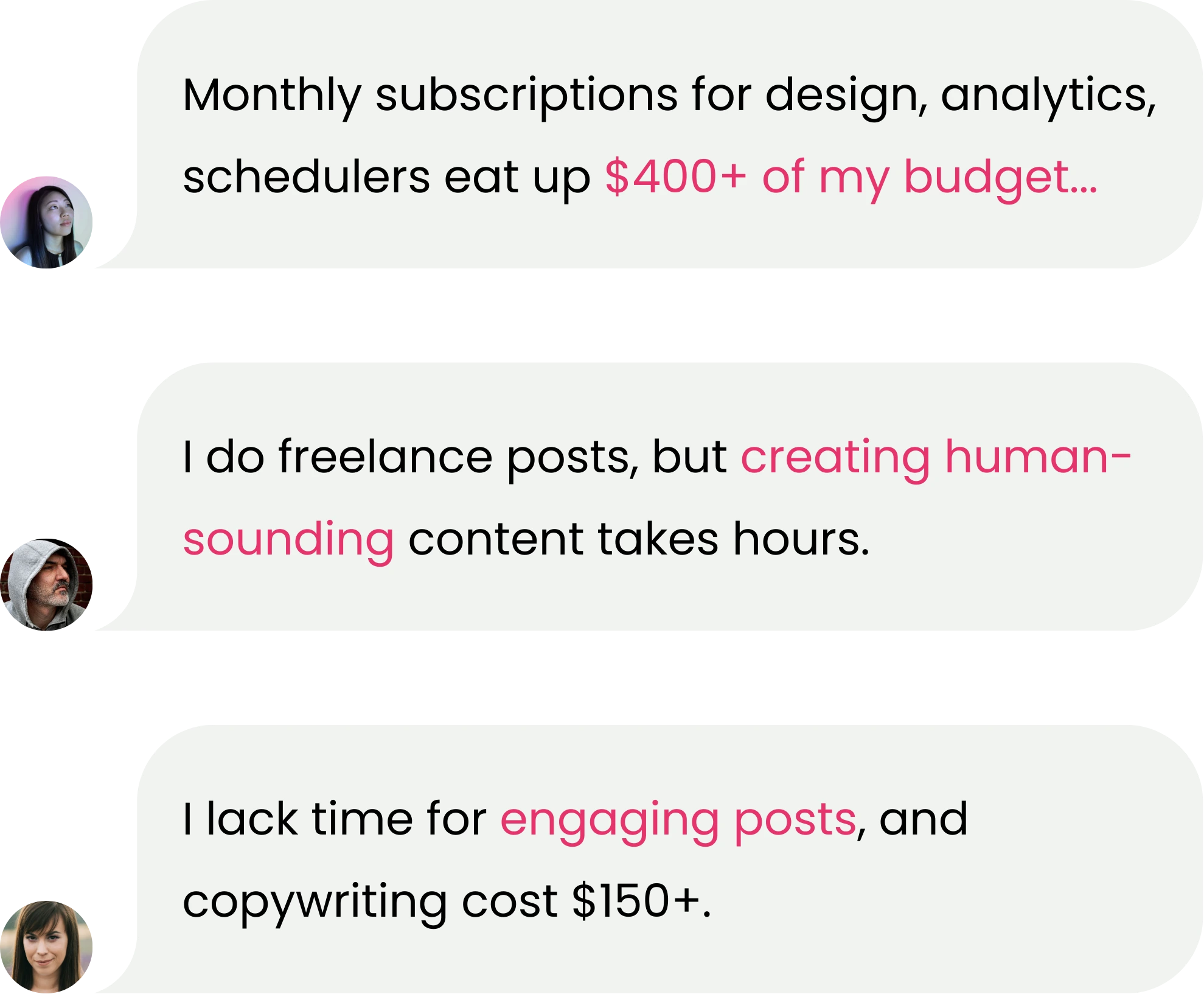 Client struggles and message overload