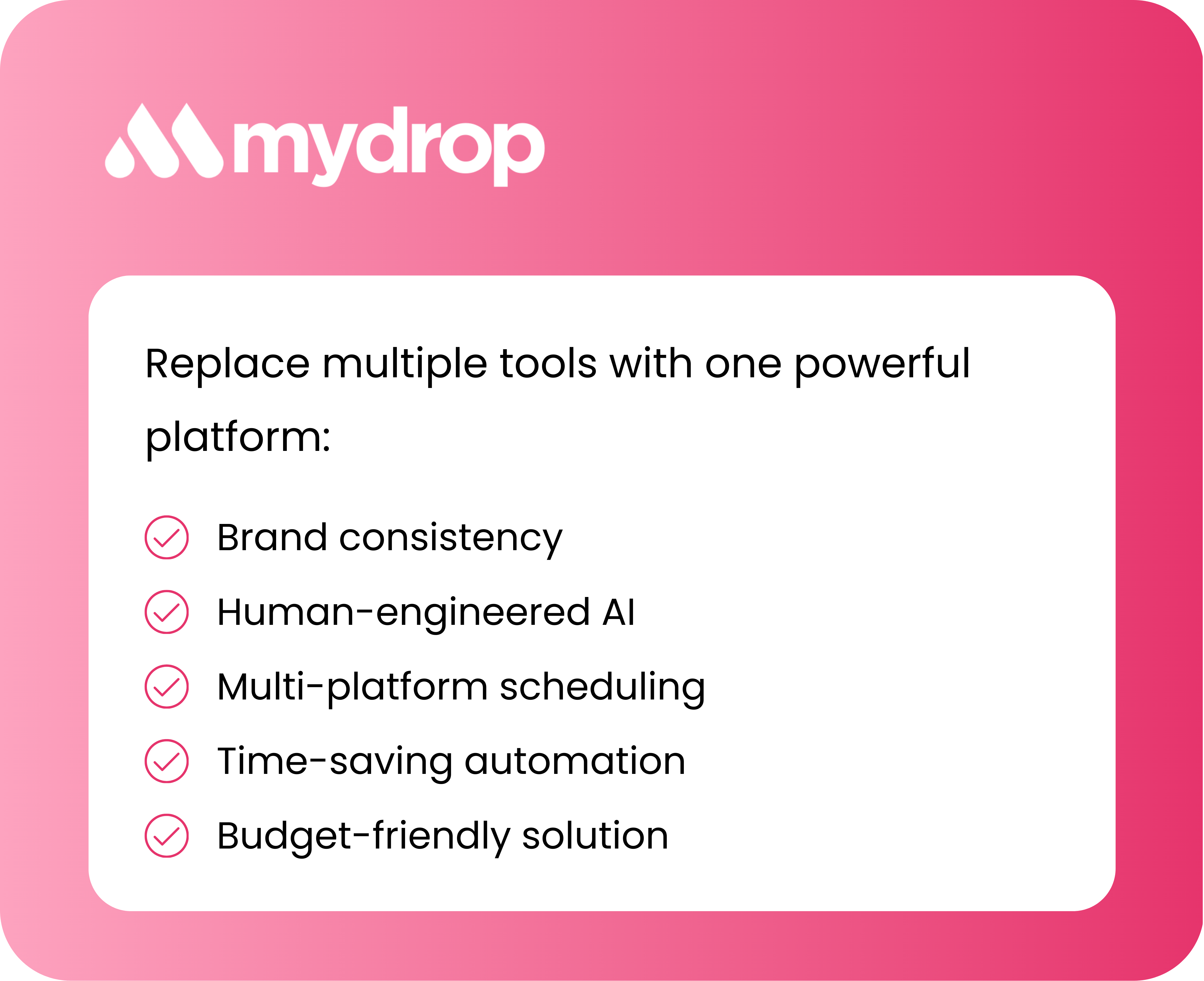 Mydrop solution board