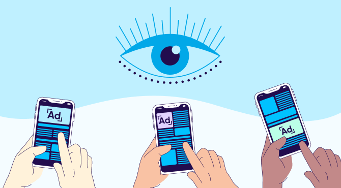 People sharing social content from their phones